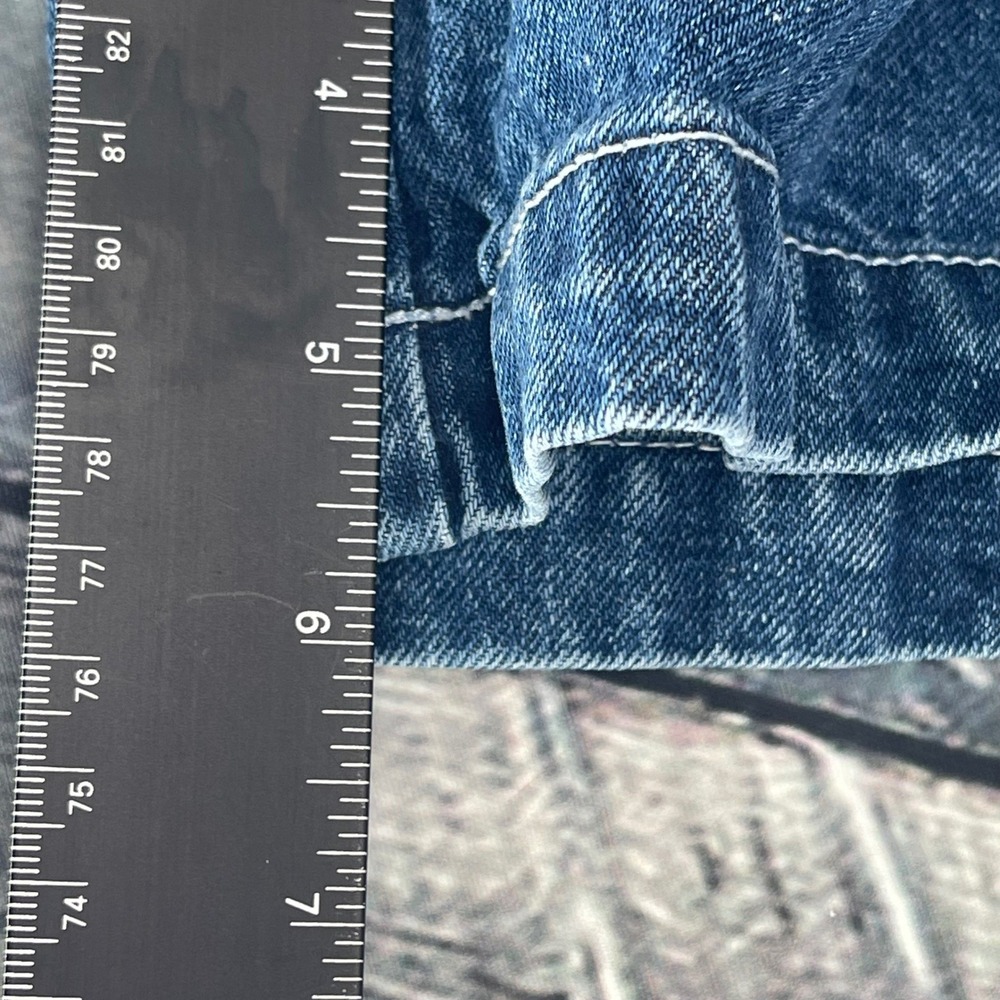 Mickey Unlimited Jerry Leigh Denim Shortalls XL Blue Mickey Mouse Overalls - Picture 7 of 8